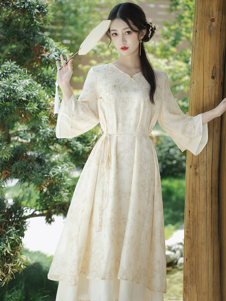 New Chinese Style Retro Qipao Dress for Women Fall Commute - Image 3