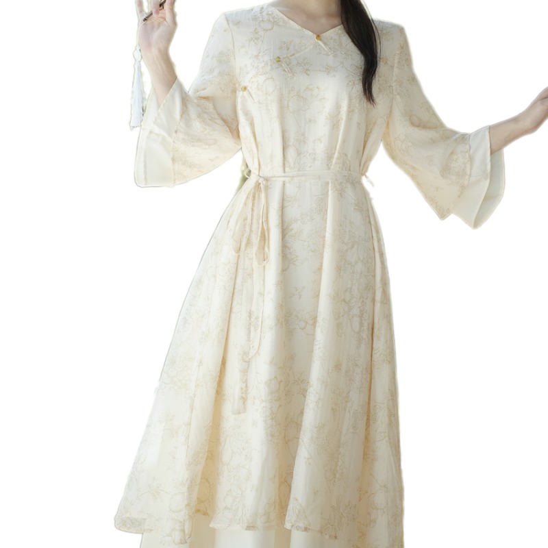 New Chinese Style Retro Qipao Dress for Women Fall Commute - Image 5